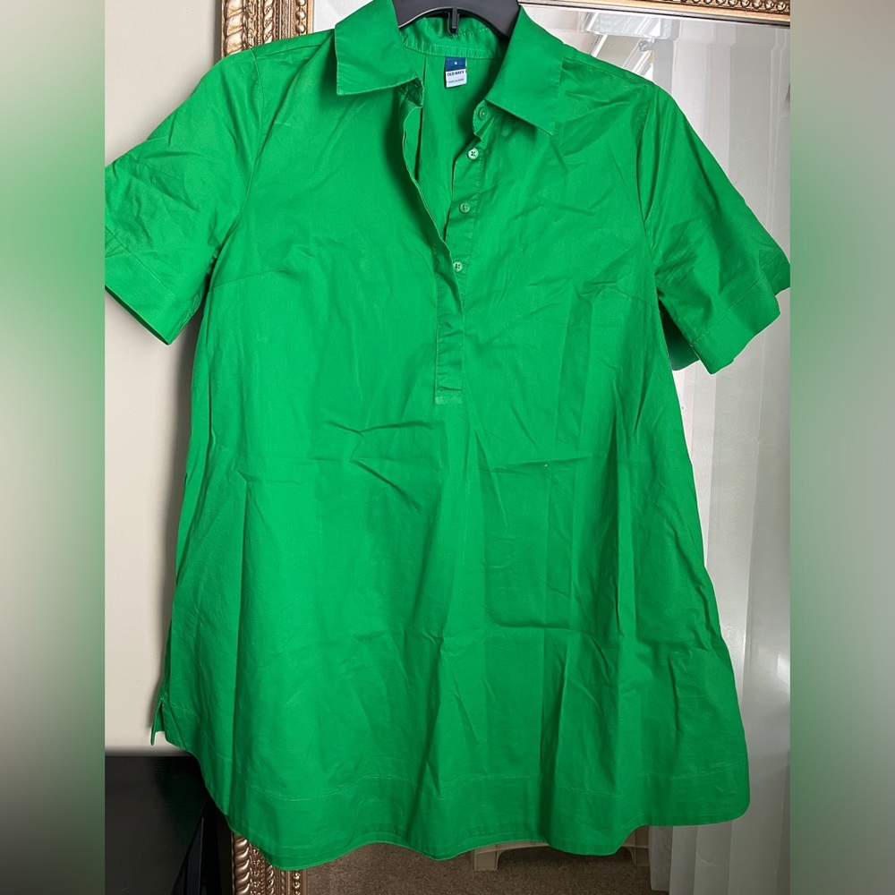 Old Navy, green dress, oversized